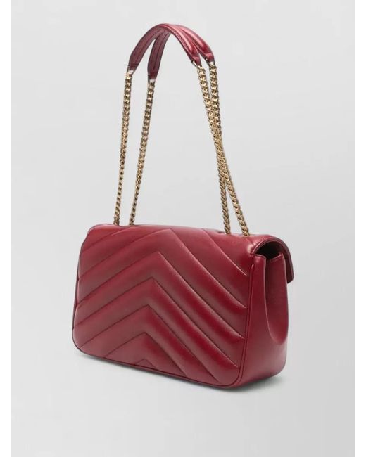 Saint Laurent Red 'Loulou' Medium Bag