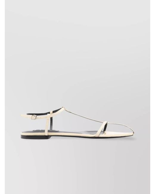 Jil Sander Metallic Pointed Toe Multi-Way Strap Sandals