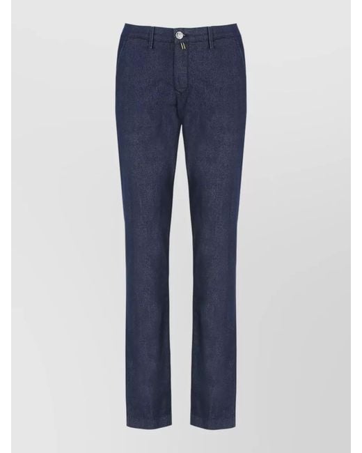 Jacob Cohen Blue Straight Leg Cotton Denim Five Pocket Jeans for men