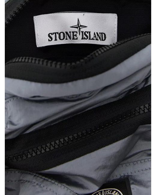 Stone Island Gray Nylon Crossbody Bag for men