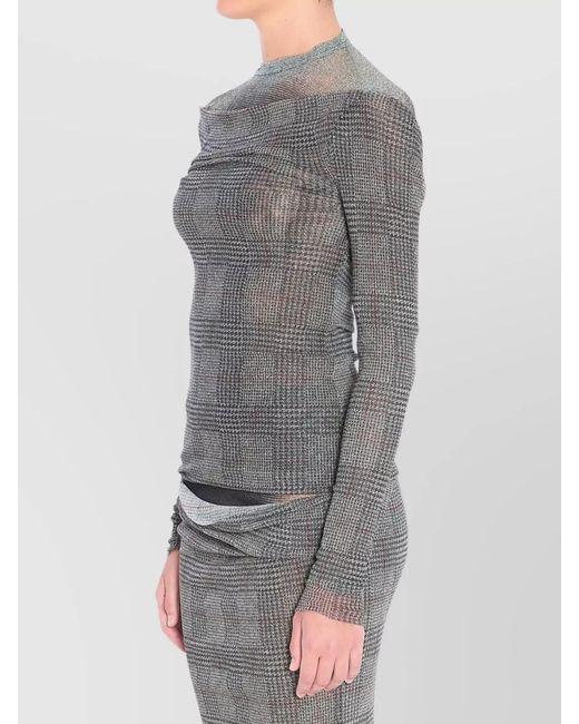 Jean Paul Gaultier Gray Body Shadow And Prince Of Wales Top