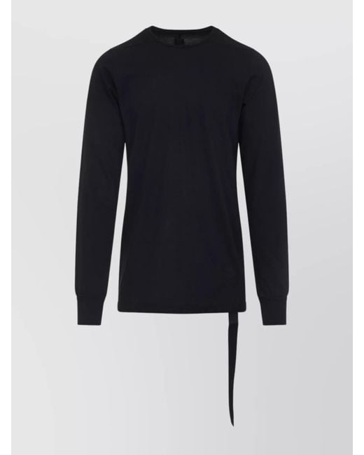 Rick Owens Blue Level T-Shirt With Side Tie Detail for men