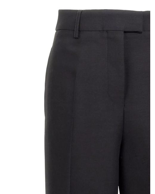 Ferragamo Blue Pleated Tailored Trousers