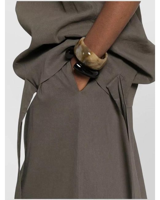 Uma Wang Gray Wide-Leg Trousers