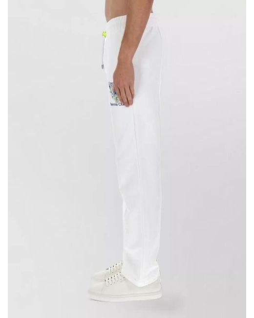 Casablanca White Trousers Tailored Cut Side And Back Pockets for men