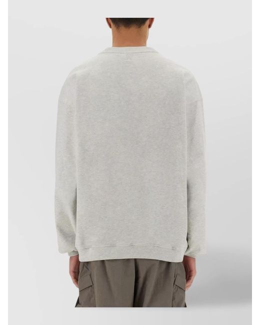 Represent Gray Cotton Initial Sweatshirt for men