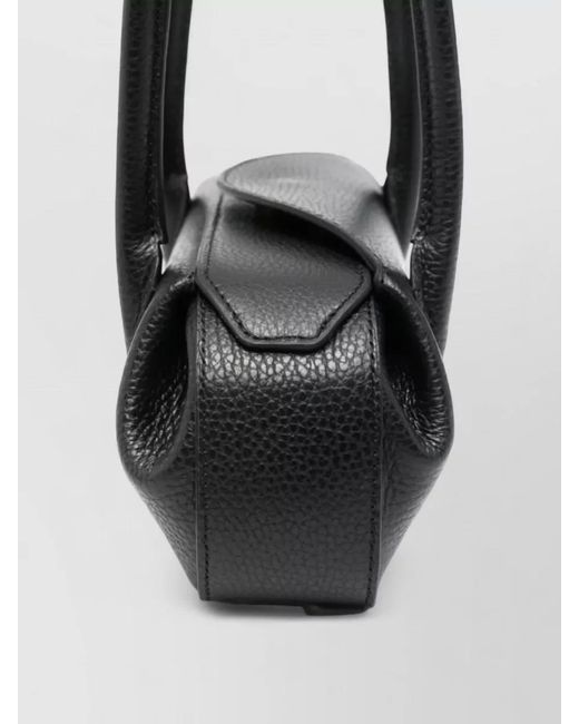 Yuzefi Black Mini Leather Shoulder Bag