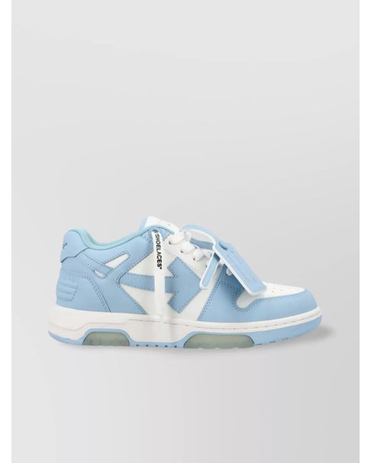 Off-White c/o Virgil Abloh Blue Leather Low-Top Sneakers
