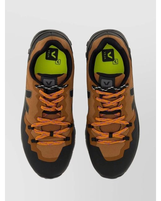 Veja Brown Recycled Polyester Low-Top Sneakers for men