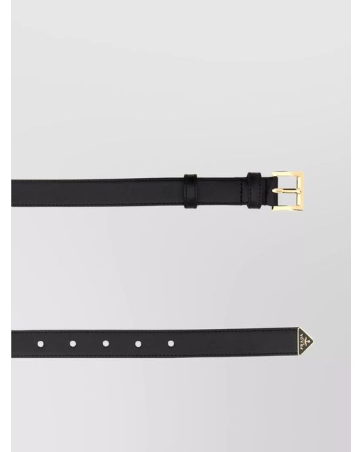 Prada Multicolor Leather Belt With Adjustable Length And-Tone Buckle