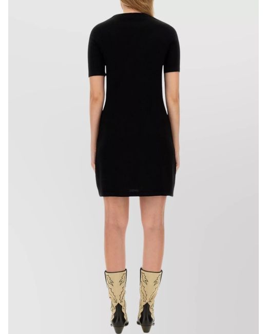Moschino Black Wool Knit Mini Dress