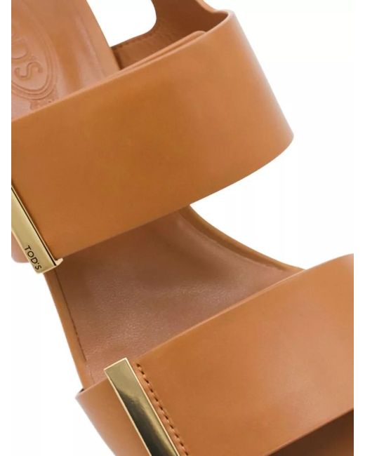 Tod's Brown Leather Sandals