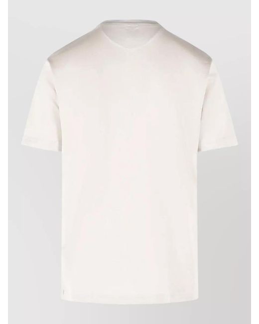 Eleventy White Cotton Crew Neck Regular Fit T Shirt for men