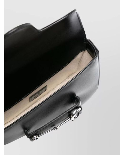 Gucci Black Mini Leather Horsebit 1955 Shoulder Bag