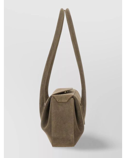 Yuzefi Natural Na Suede Shoulder Bag
