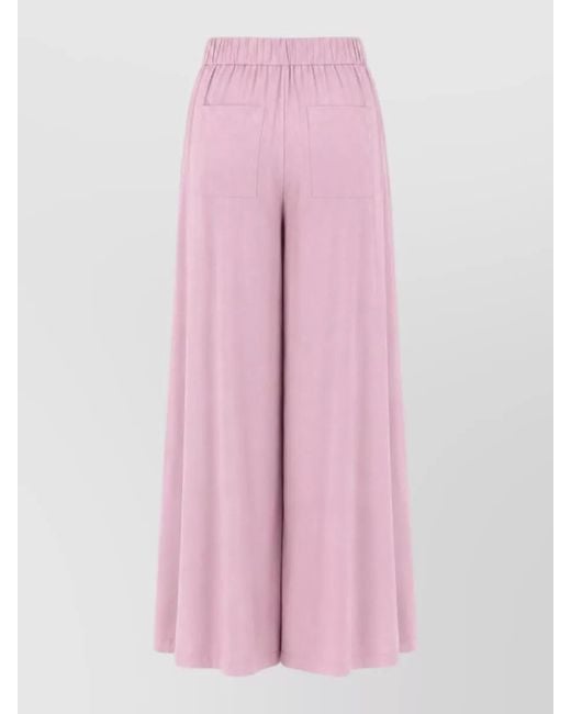 Nude Pink Wide-Leg Trousers