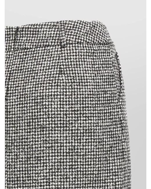 Ermanno Scervino Gray Wool High-Rise Knee-Length Pencil Skirt