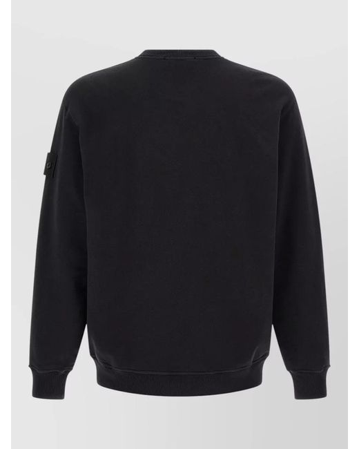 Stone Island Blue Ghost Badge Crew Neck Sweatshirt for men