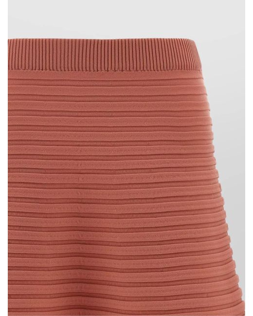 Pleats Please Issey Miyake Red Pleated A-Line Skirt