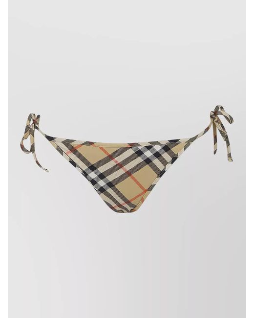 Burberry Metallic Sadie Check Swimwear Tie Side Style
