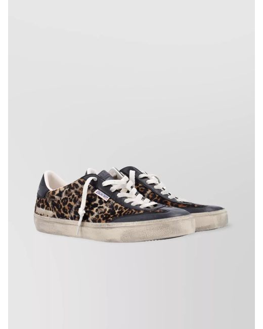 Golden Goose Deluxe Brand Brown Leopard Soul-Star Distressed Sneakers for men