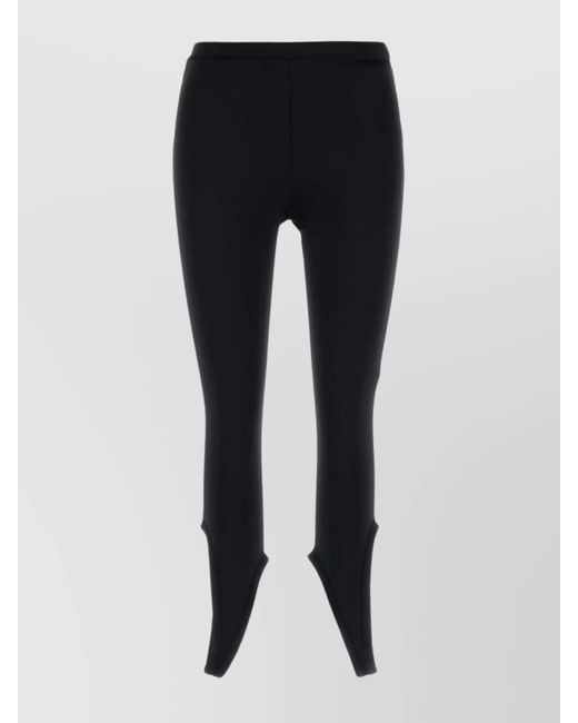 Courreges Black Low-Rise Capri Leggings