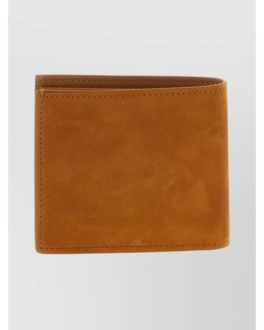 Brunello Cucinelli Brown Soft Nubuck Bi-Fold Wallet for men