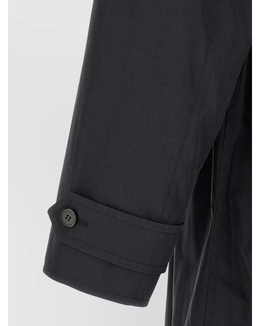 Prada Black Cotton Double-Breasted Trench Coat for men