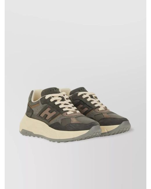 Hogan Multicolor Sneakers Rubber Sole Suede Panels
