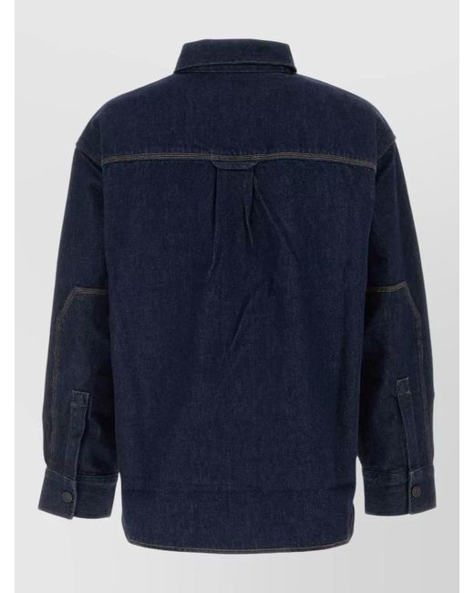 Agolde Blue Corwin Denim Shirt Relaxed Fit Long Sleeves for men