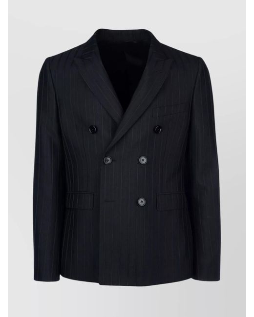 Céline Blue Jackets Buttoned Notched Lapels for men