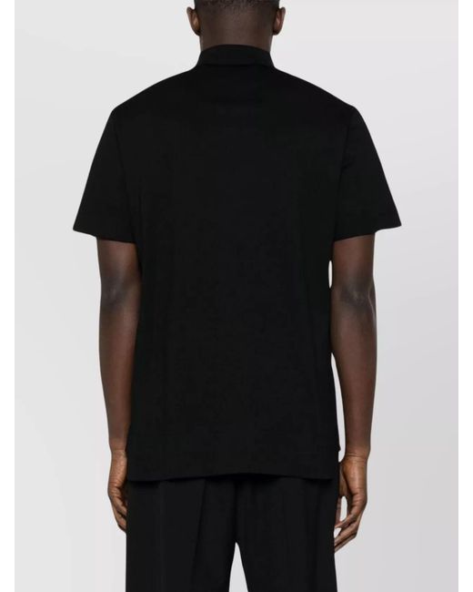 Givenchy Black Cotton Piqué Short-Sleeve Polo Shirt for men