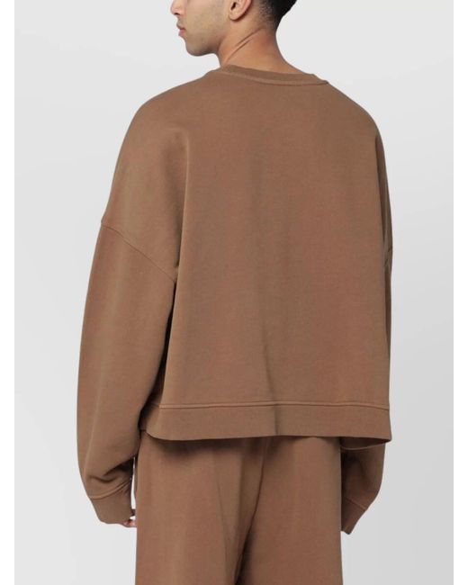 Entire studios Brown Cotton Crewneck Sweatshirt for men
