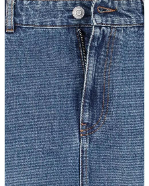 Coperni Blue Denim High-Rise Maxi Skirt