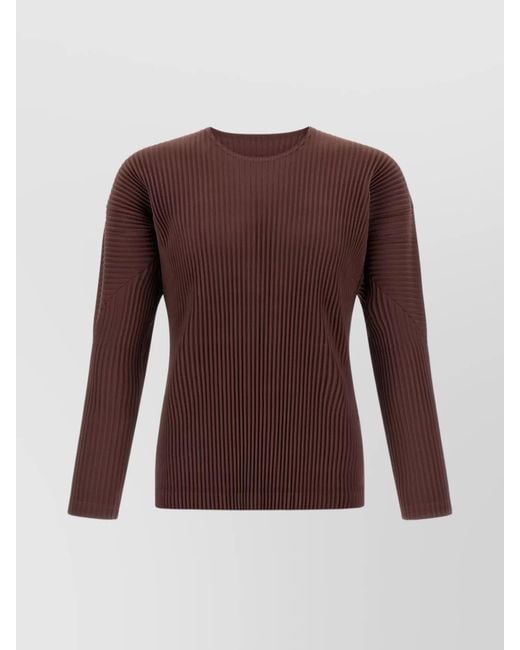 Homme Plissé Issey Miyake Purple Pleated T-Shirt for men