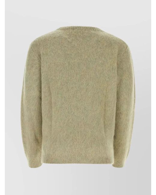 Lemaire Green Ribbed Crew-Neck Sweater for men