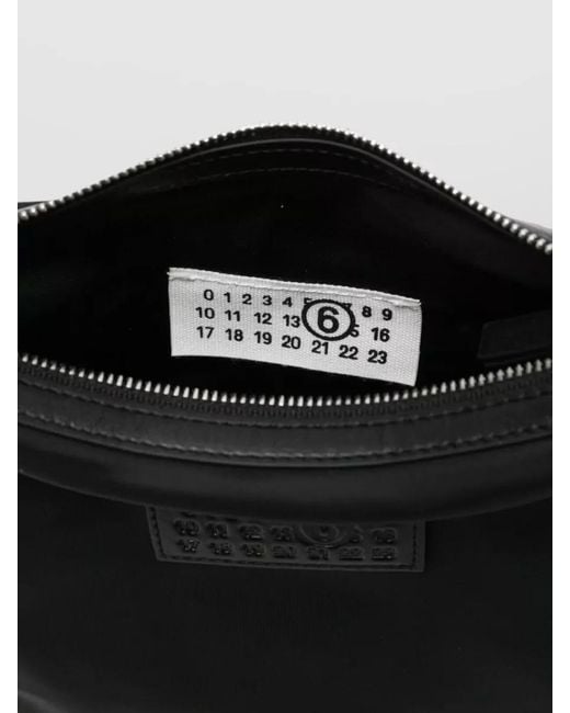 MM6 by Maison Margiela White Nylon Crossbody Bag Adjustable Strap Casual