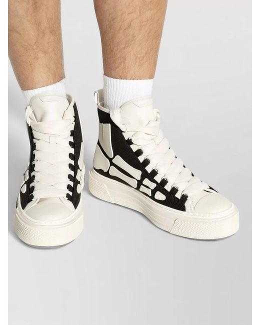Amiri White Leather Hi-Top Sneakers for men