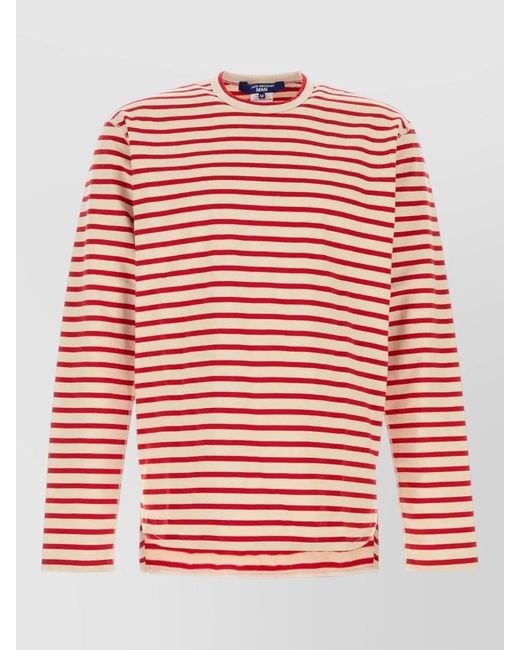 Junya Watanabe Embroidered Cotton Knit Crew Neck Sweater for men