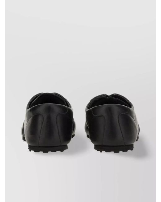 Marni Black Leather Softy Soccer Low-Top Sneakers for men