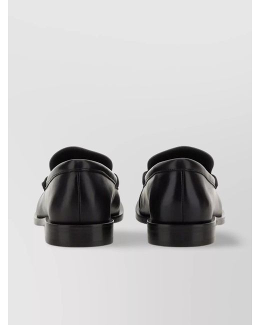 Burberry Black Leather Cadet Loafers