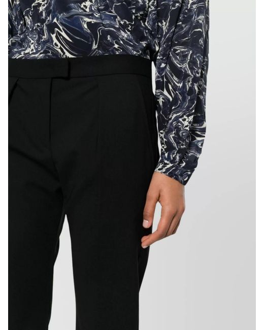 Isabel Marant Black Slim-Cut High-Waisted Cropped Trousers