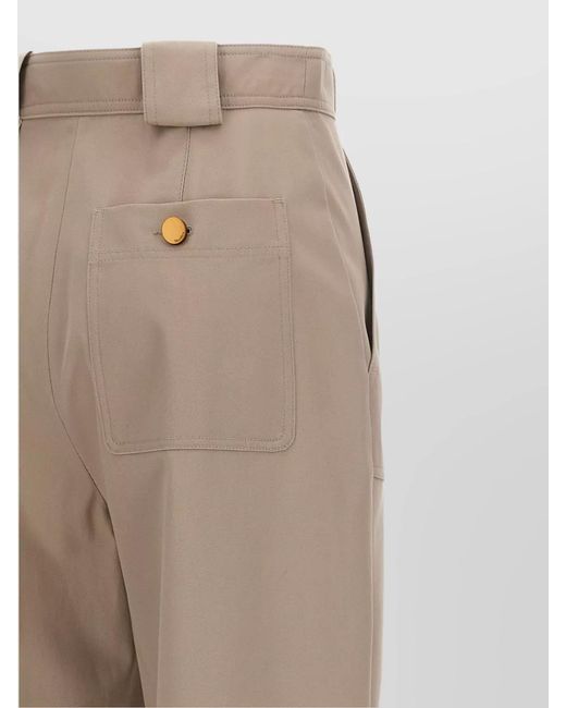 Max Mara Natural Cotton Cropped Trousers