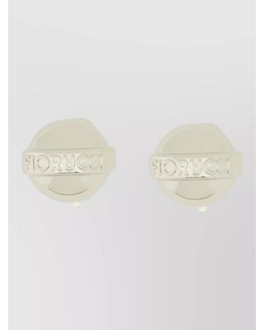 Fiorucci Natural Mini Circular Lollipop Inspired Hoop Earrings