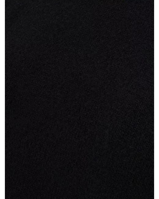 Jil Sander Black Cashmere Ribbed Oversized Sweater