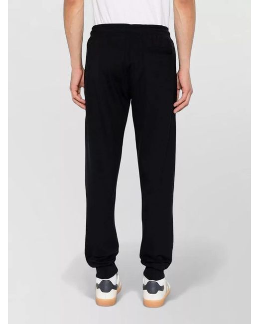 Paul Smith Blue Cotton Blend Sweatpants Elasticated Cuffs Pockets for men