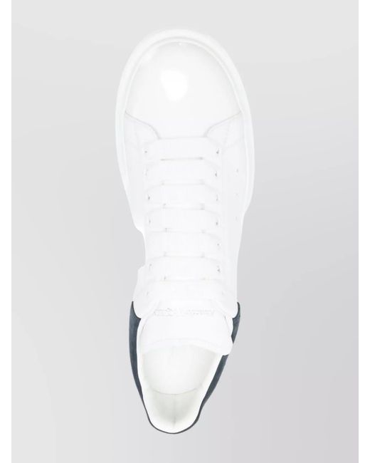 McQueen White Low Top Sneakers With Flat Rubber Sole for men