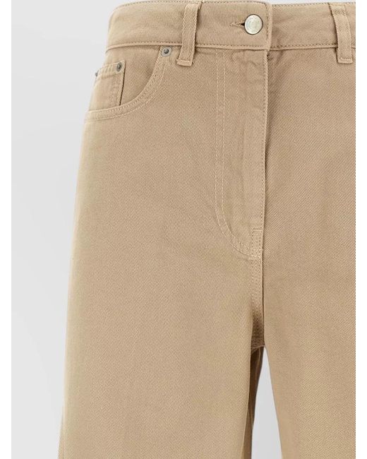Nude Natural Tilda Pants Wide Leg Belt Loops Pockets