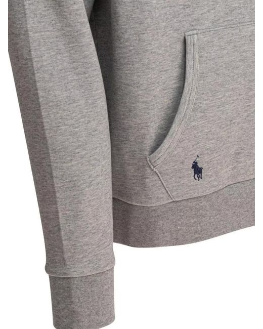Polo Ralph Lauren Gray Cotton Logo Hoodie for men