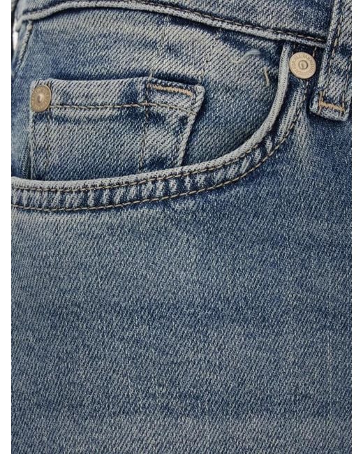 7 For All Mankind Blue Denim Jeans Faded Wash Five Pocket Design